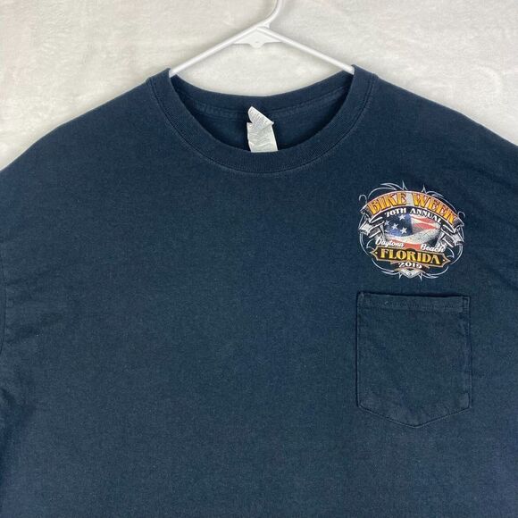 Gildan Bike Week 2019 78 Anniversary Graphic Shirt Mens Extra Large Black Casual - Picture 3 of 9